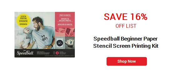 Speedball Beginner Paper Stencil Screen Printing Kit