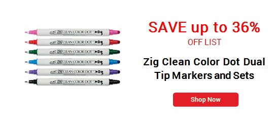 Zig Clean Color Dot Dual Tip Markers and Sets