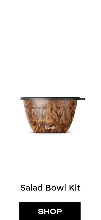 S'well Stainless Steel Salad Bowl Kit - 64oz, Onyx