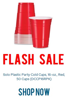 Solo Plastic Party Cold Cups, 16-oz., Red, 50 Cups (DCCP16RPK)