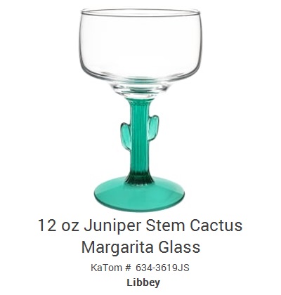 Libbey Cactus Margarita Glasses 16oz - Set of 4