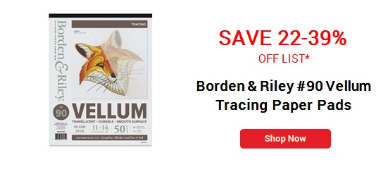 Borden & Riley #90 Vellum Tracing Paper Pads