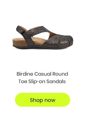 Birdine Casual Round Toe Slip-on Sandals 