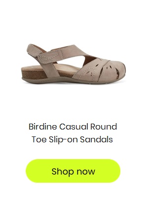 Birdine Casual Round Toe Slip-on Sandals 