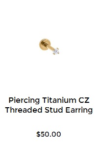  Plain Ring Huggie Earring $36.00 