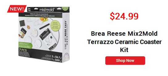 Brea Reese Mix2Mold Terrazzo Ceramic Coaster Kit