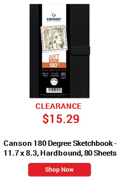 Canson 180 Degree Sketchbook - 11.7" x 8.3", Hardbound, 80 Sheets