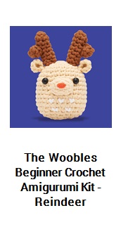 The Woobles Beginner Crochet Amigurumi Kit - Reindeer