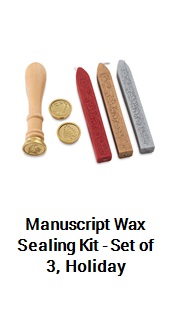 Manuscript Wax Sealing Kit - Set of 3, Holiday