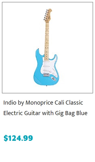 Indio by Monoprice Cali Classic Electric Guitar with Gig Bag