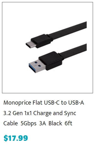 Monoprice Cabernet Series Apple MFi Certified Flat Lightning to USB Charge and Sync Cable, 6in Gray