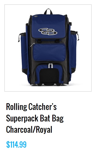  Catcher's Superpack Bat Bag GrayRoyal Blue $89.99 