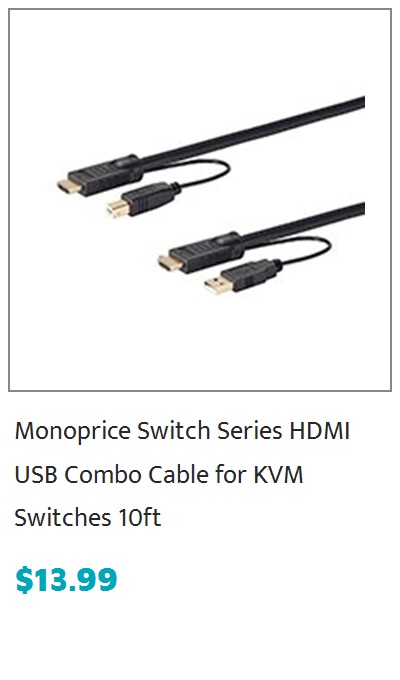 Monoprice 2 x 4 USB 2.0 Peripheral Sharing Switch