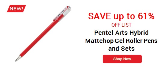 Pentel Arts Hybrid Mattehop Gel Roller Pens and Sets