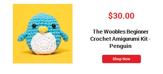 The Woobles Beginner Crochet Amigurumi Kit - Penguin