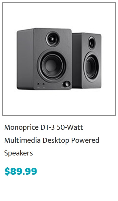 Monoprice DT-3 50-Watt Multimedia Desktop Powered Speakers