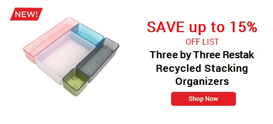 Three by Three reSTAK Recycled Stacking Organizers