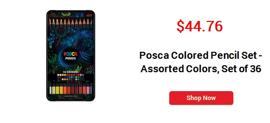 Posca Colored Pencil Set - Assorted Colors, Set of 36