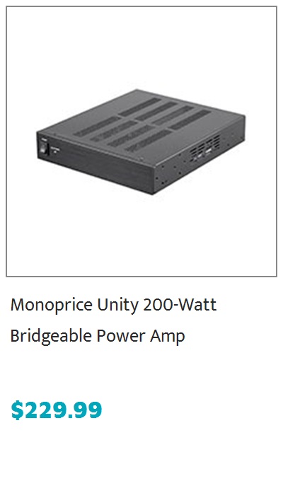 Monoprice Unity 200-Watt Bridgeable Power Amp