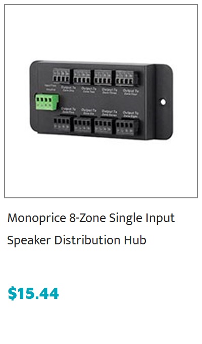 Monoprice 8 Zone Single Input Speaker Distribution Hub