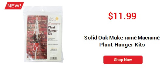 Solid Oak Make-ramé Macramé Plant Hanger Kits