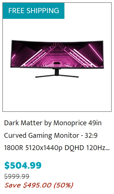 dark matter by monoprice 27in gaming monitor