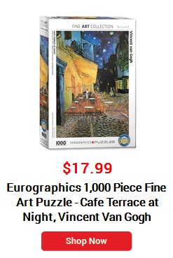  Eurographics 1,000 Piece Fine Art Puzzle - Cafe Terrace at Night, Vincent Van Gogh 