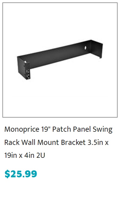 Monoprice Wall Mount Bracket, 3.5X19X4 (inch) , 2U