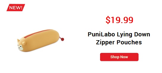 PuniLabo Lying Down Zipper Pouches