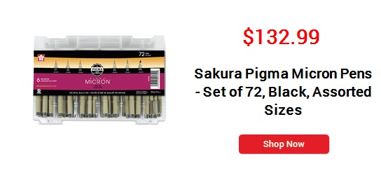 Sakura Pigma Micron Fineliner Pens - 72 Count