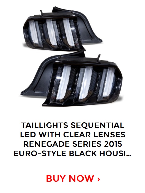  TAILLIGHTS RENEGADE SERIES LED SEQUENTIAL 2015-EURO-STYLE WITH BLACK HOUSING AND CLE.. BUY NOW 